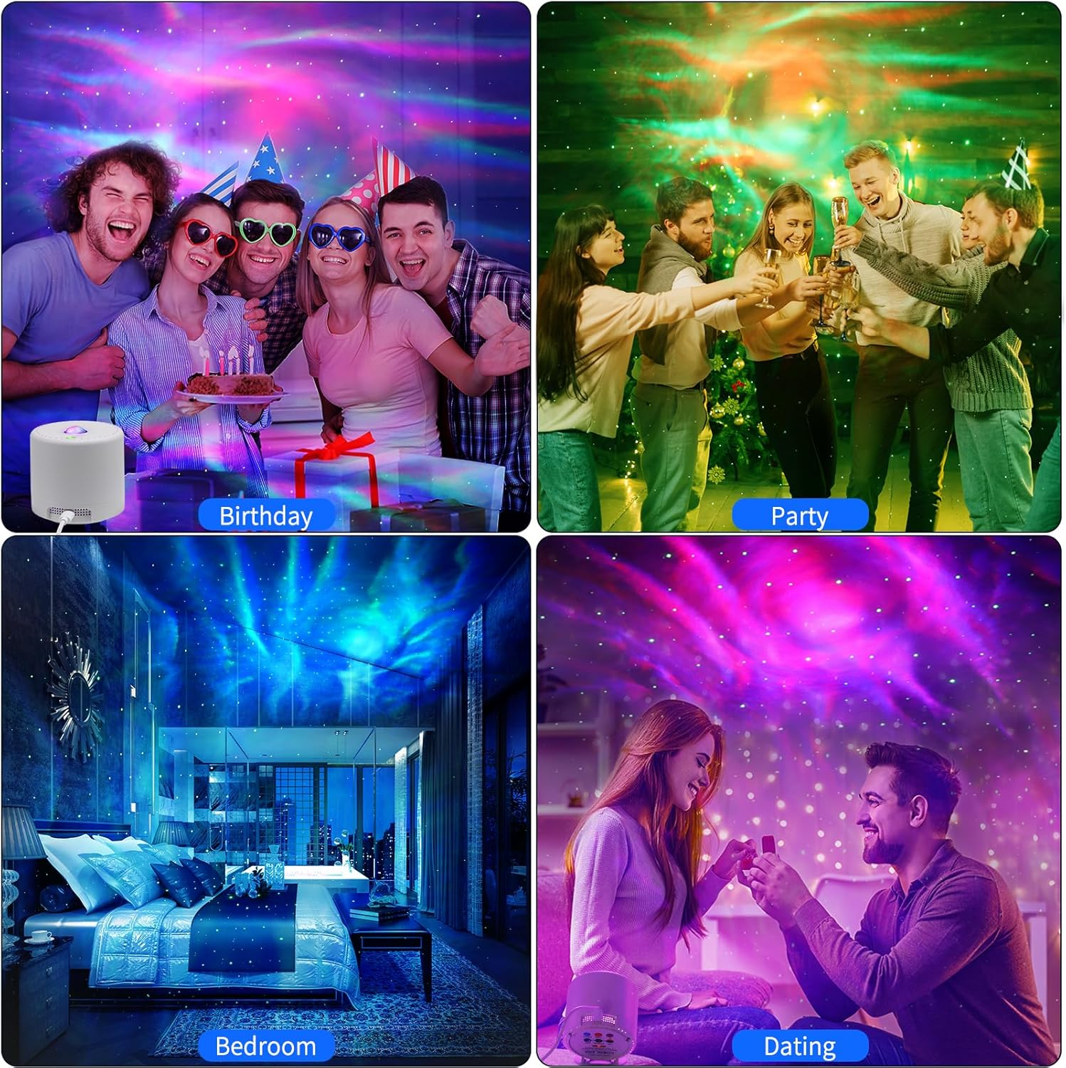 Star Projector, Galaxy Projector, Remote Control & Timer Galaxy Light, LED Nebula Night Light Projector for Adults Bedroom Decoration, Party, Birthday, Christmas,Valentine's Day,Room Decor
